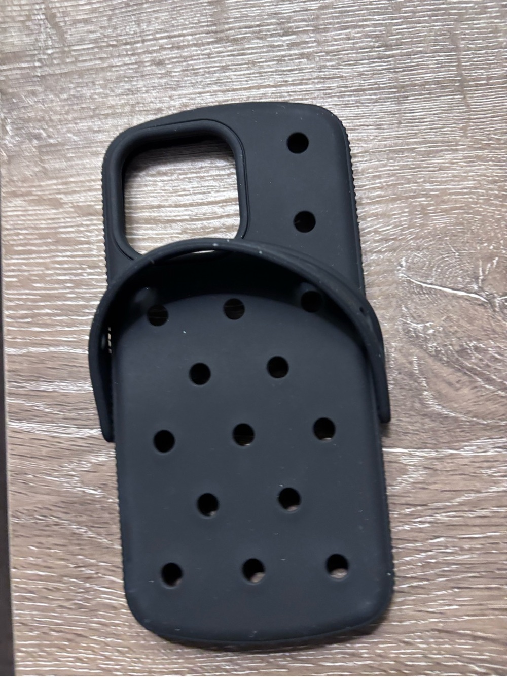 CROCS Matte Black Silicone iPHONE Case with Strap